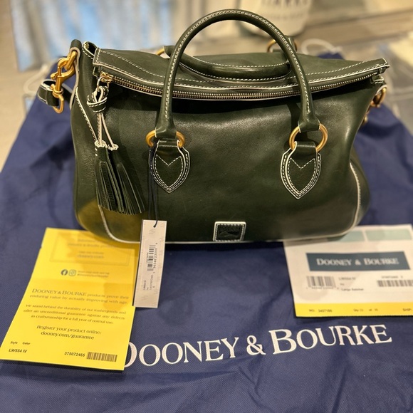 NWT Beautiful Dooney and Bourke Florentine Large Satchel - Buttery Smooth - Picture 2 of 13